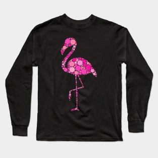 Pink Polka Dot Flamingo International Dot Day Long Sleeve T-Shirt